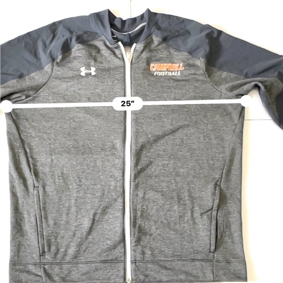 Under Armour ColdGear Loose Campbell Football Logo Light Jacket Sweatshirt Sz XL - Picture 2 of 11